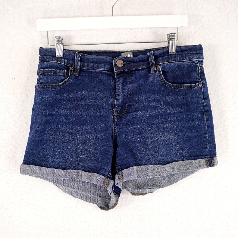 Soho Jeans Denim Cut Off Shorts Whiskering Size 8 Cotton Polyester‎ Spandex 31/3